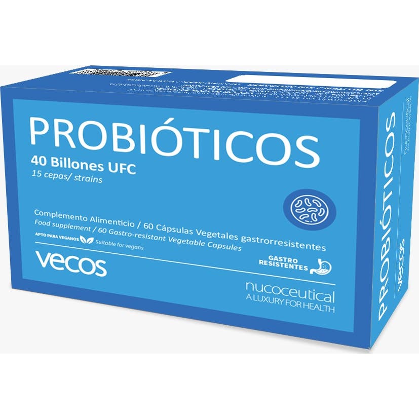Vecos Nucoceutical Probióticos 40 Billones UFC 15 Cepas 60caps