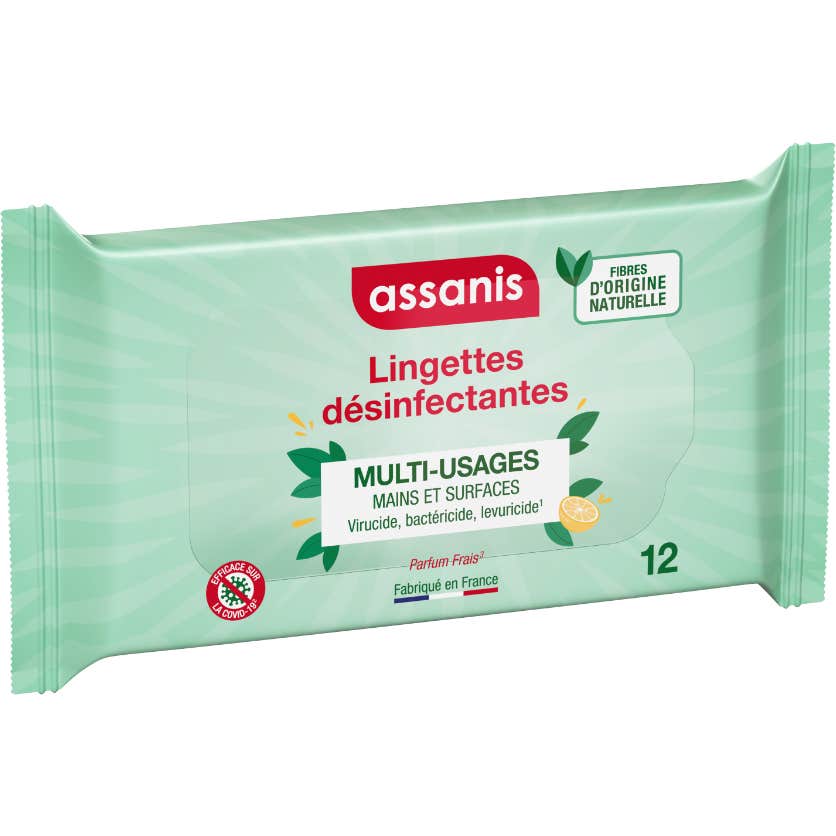 Assanis Toallitas Desinfectantes Multiusos 12uds