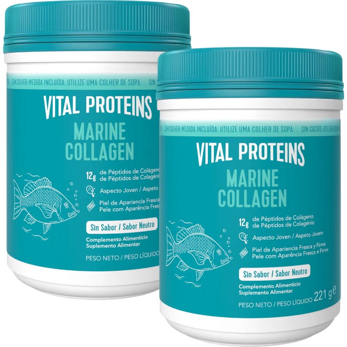 Vital Proteins Pack Marine Collagen Péptidos de Colágeno Sin Sabor 2x221g
