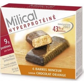 Milical - Barra de Hiperproteína de Chocolate con Naranja