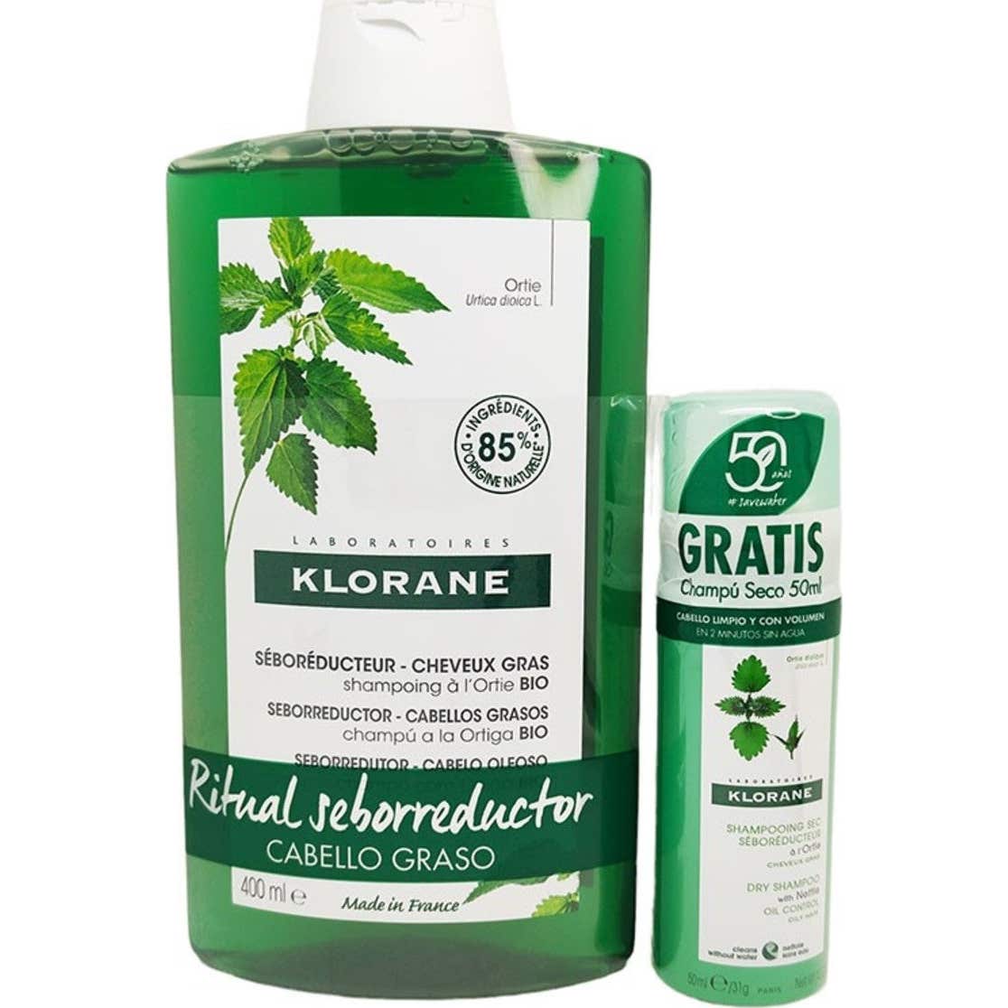 Klorane Champú Cidra + Champú Seco Ortiga