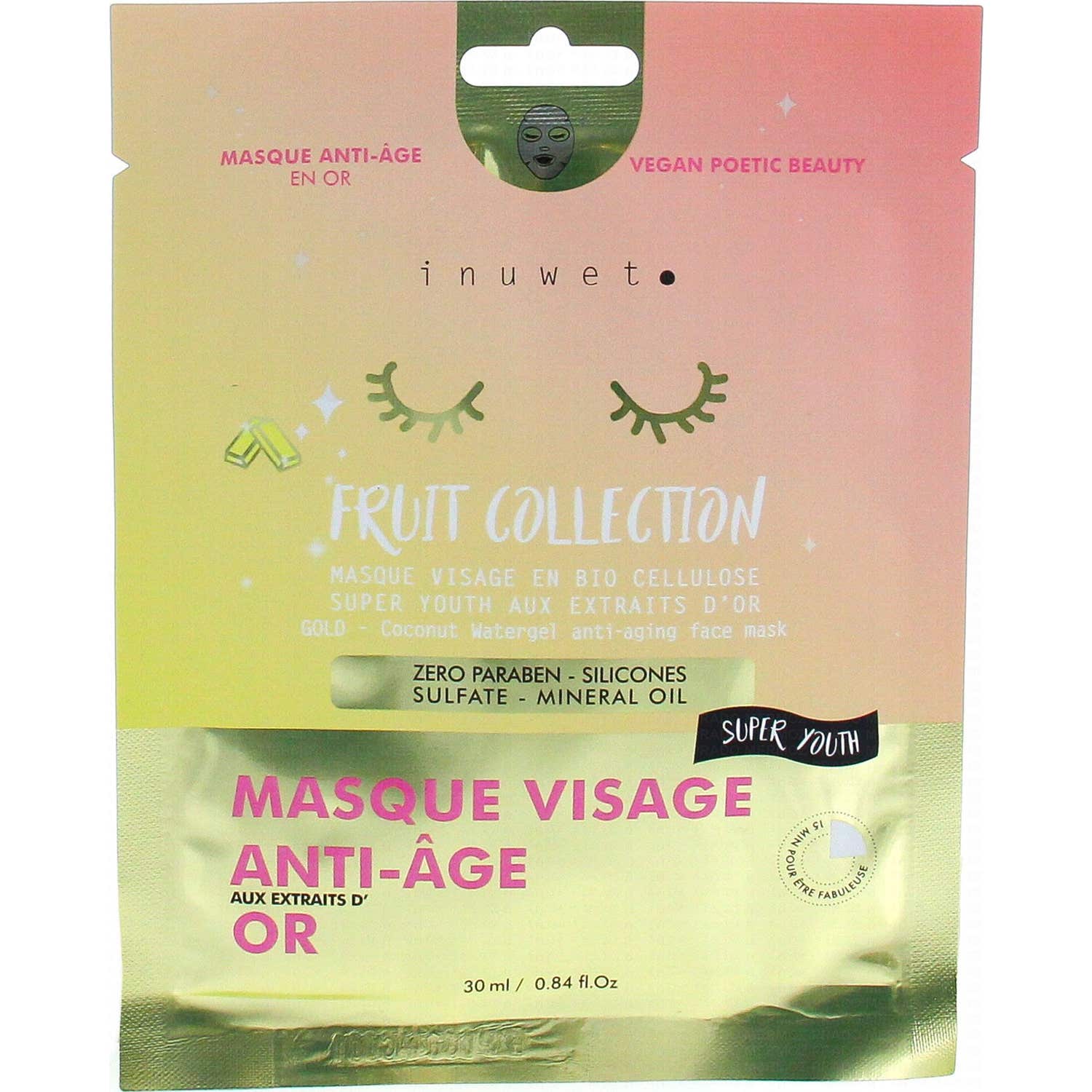Inuwet Gold Mascarilla Facial Antiedad 30ml