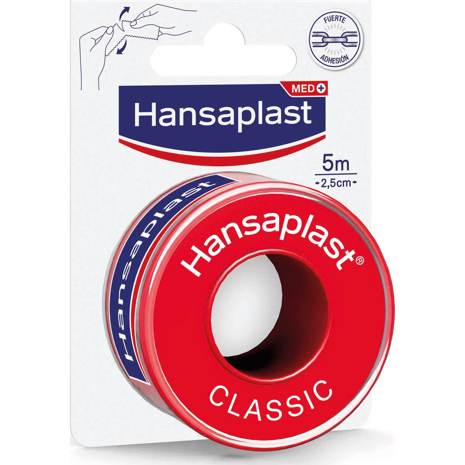 Hansaplast Med+ Classic Esparadrapo 5m x 2,5cm