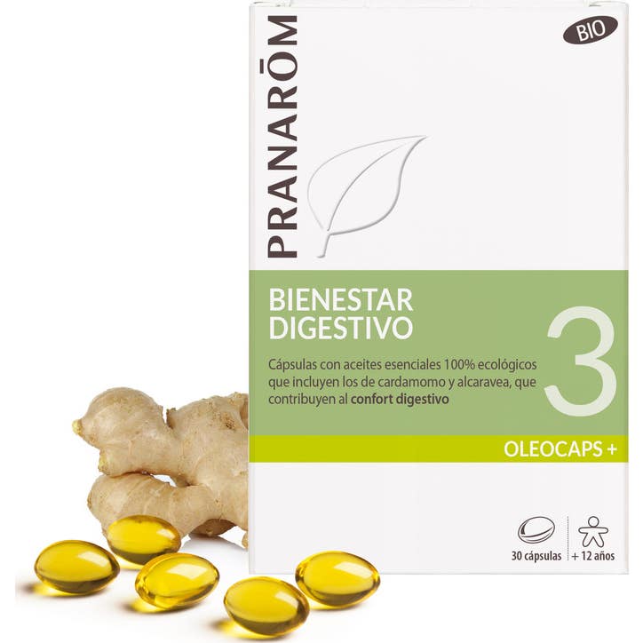 Pranarôm Oleocaps+ 3 Bienestar Digestivo BIO 30caps