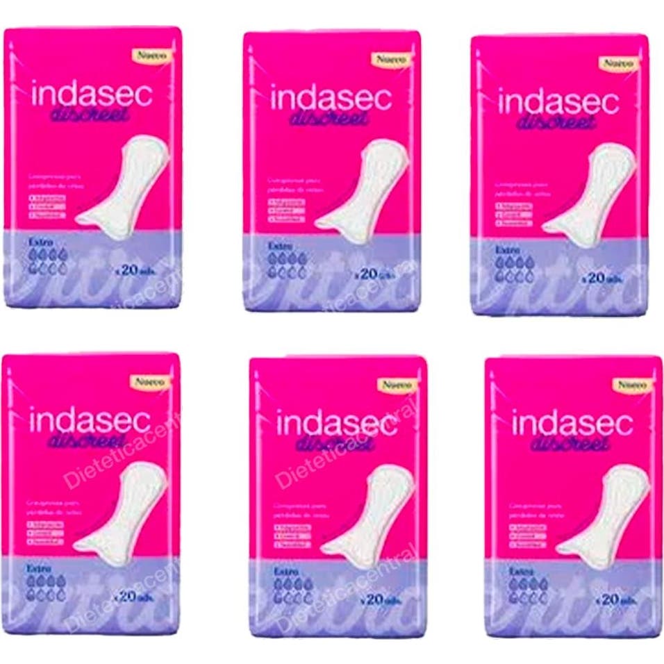Indasec Discreet Pack Indabox Extra 6x20uds
