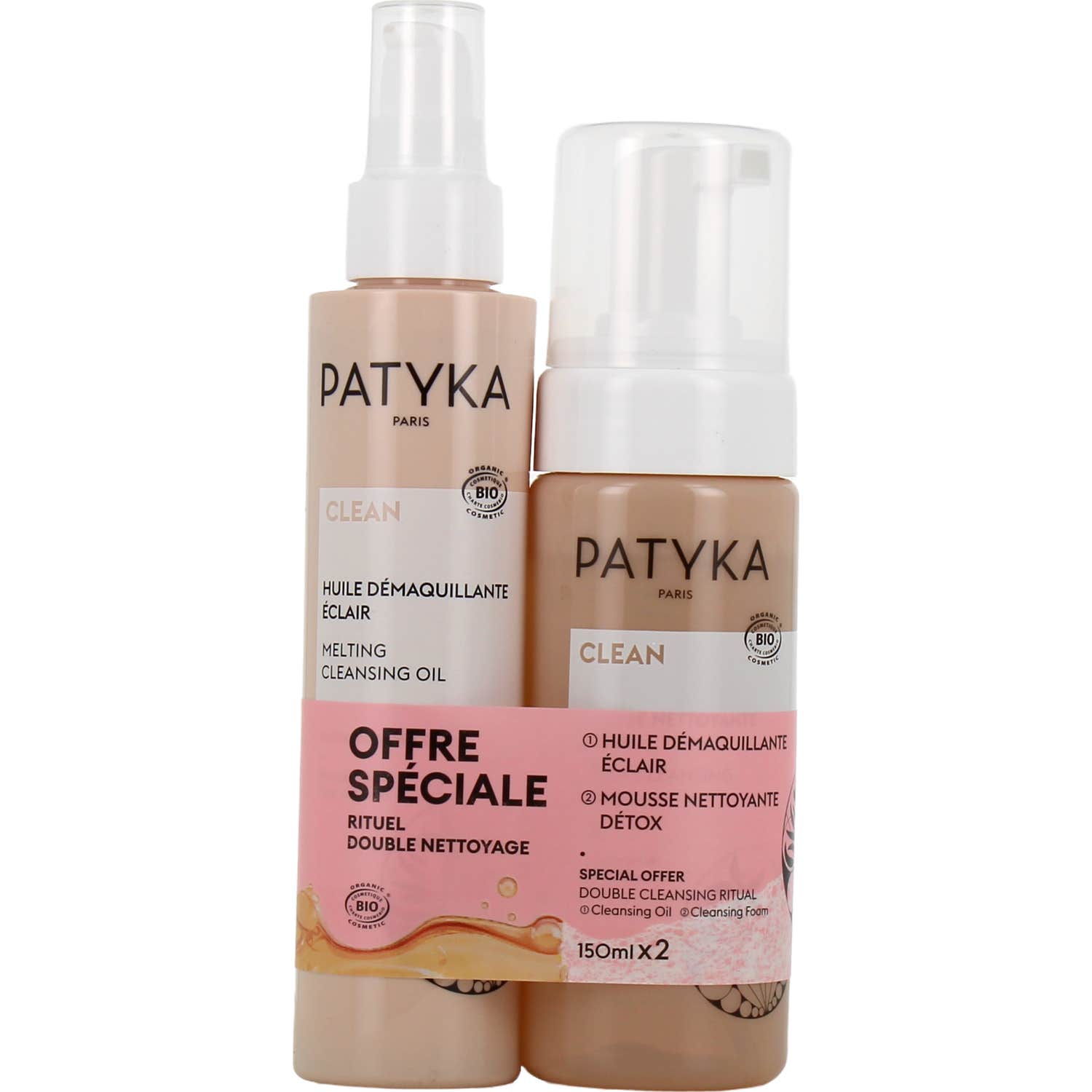 Patyka Pack Mousse Detox 150ml + Aceite Desmaquillante 150ml