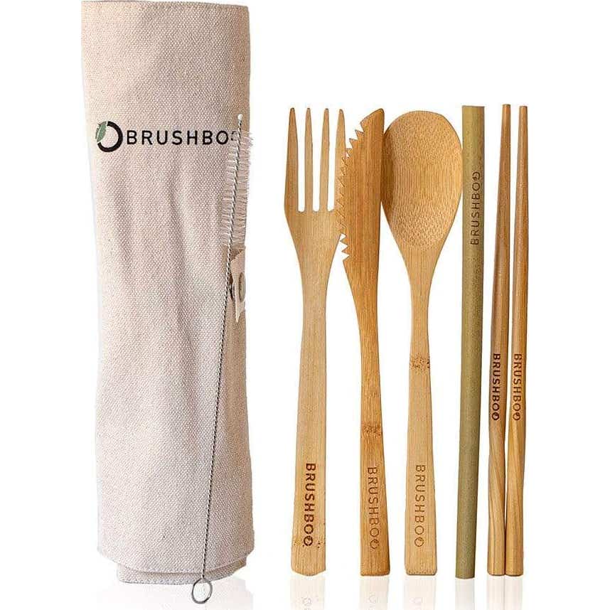 Brushboo Set Cubiertos Bambú