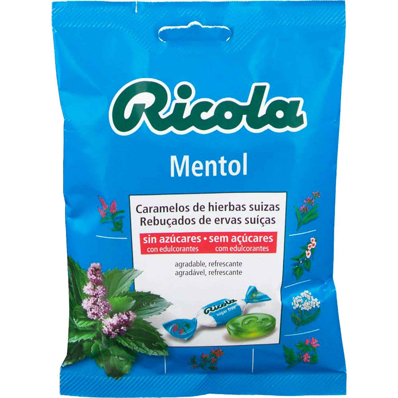 Ricola mentol caramelos sin azúcar 70g