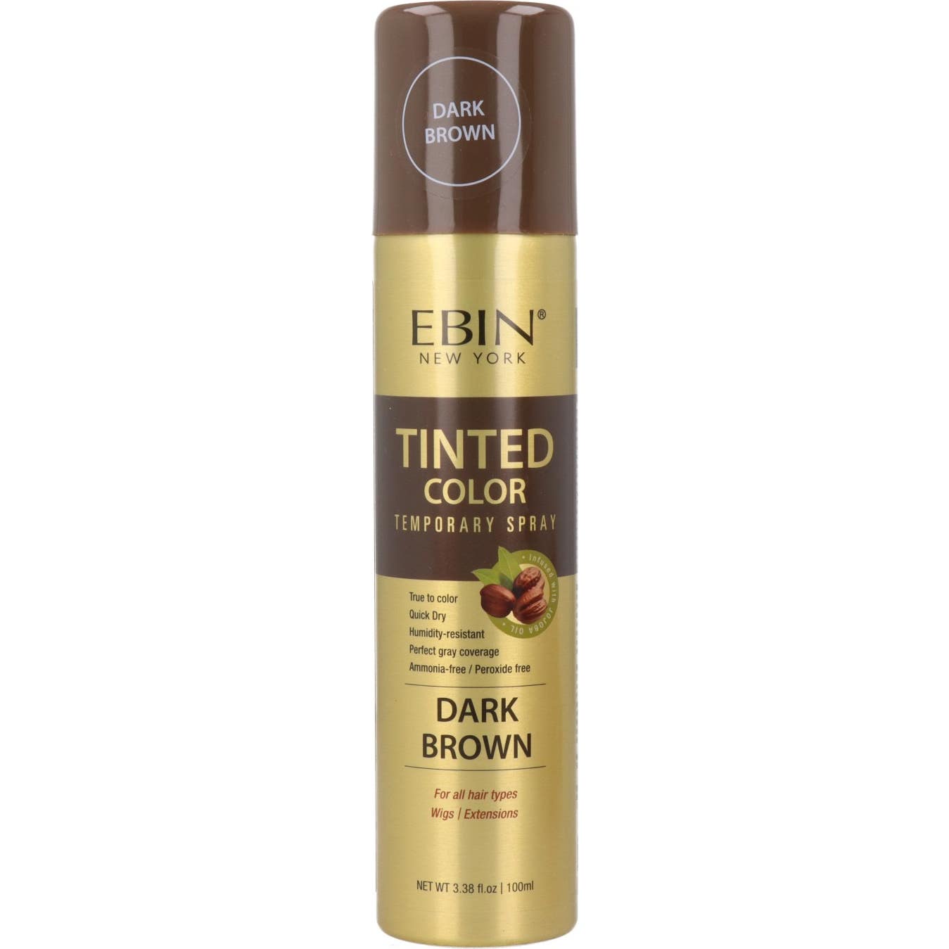 Ebin New York Tinted Color Temporary Spray Dark Brown 100ml