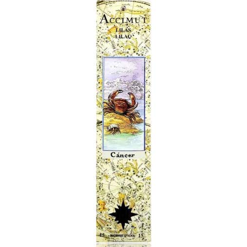 Radhe Shyam Incienso Stick Accimut Cancer Lilas 15uds