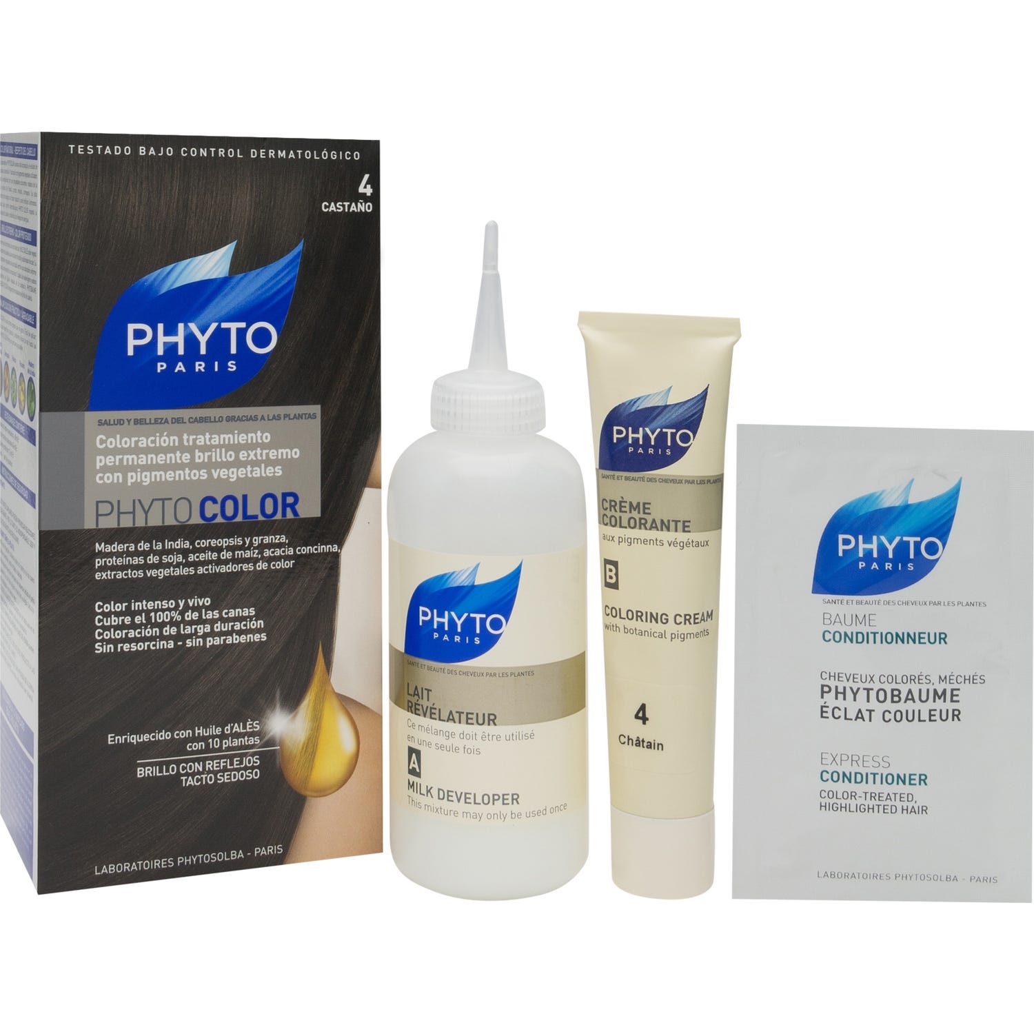 Phyto tinte color 4 castaño 1ud