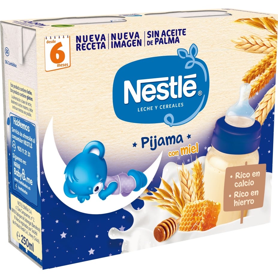 Nestle 8 Cereales Con Miel Brick Listo Para Tomar 2x250ml