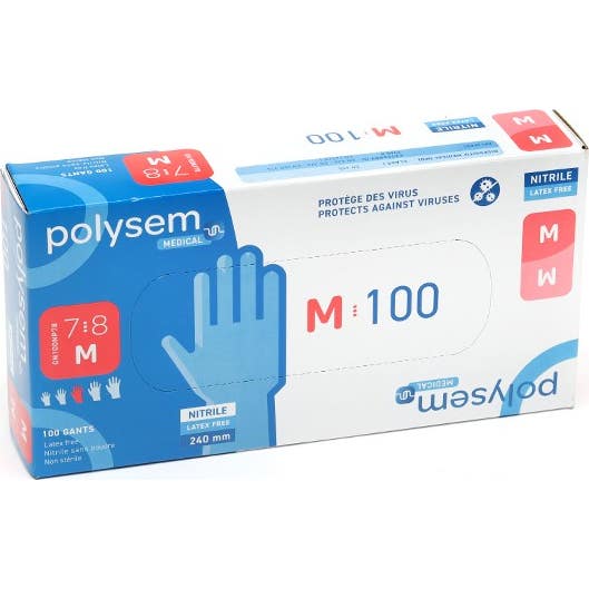 Polysem Guantes Nitrilo Sin Polvo TM 100 uds