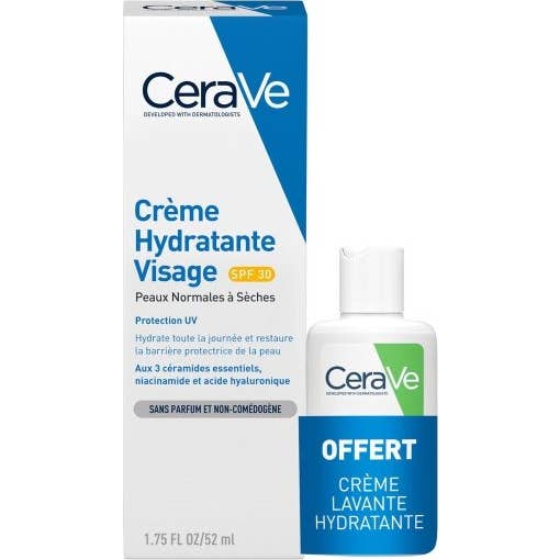 Cerave® Crema Facial SPF30 52ml + Crema Limpiadora 20ml