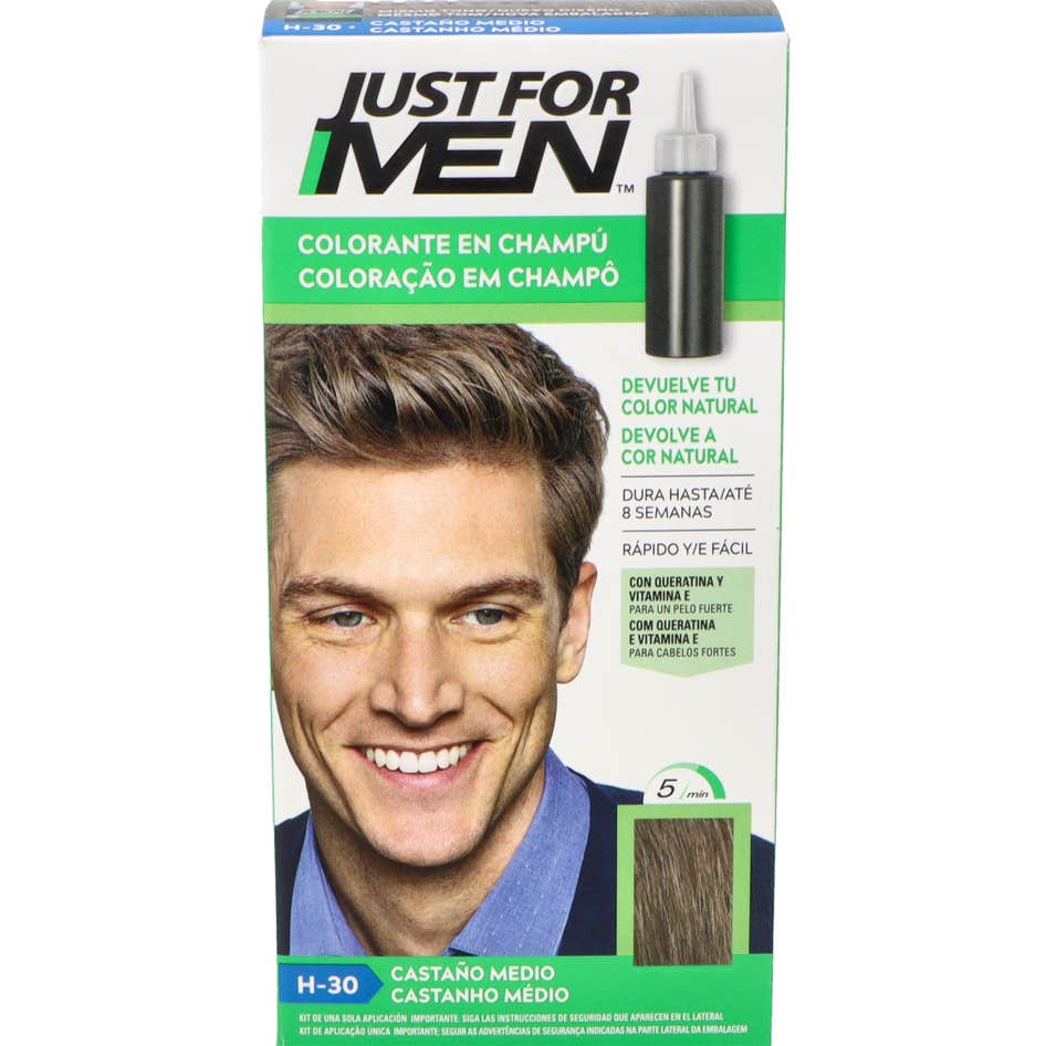 Just For Men champú colorante castaño medio 30ml