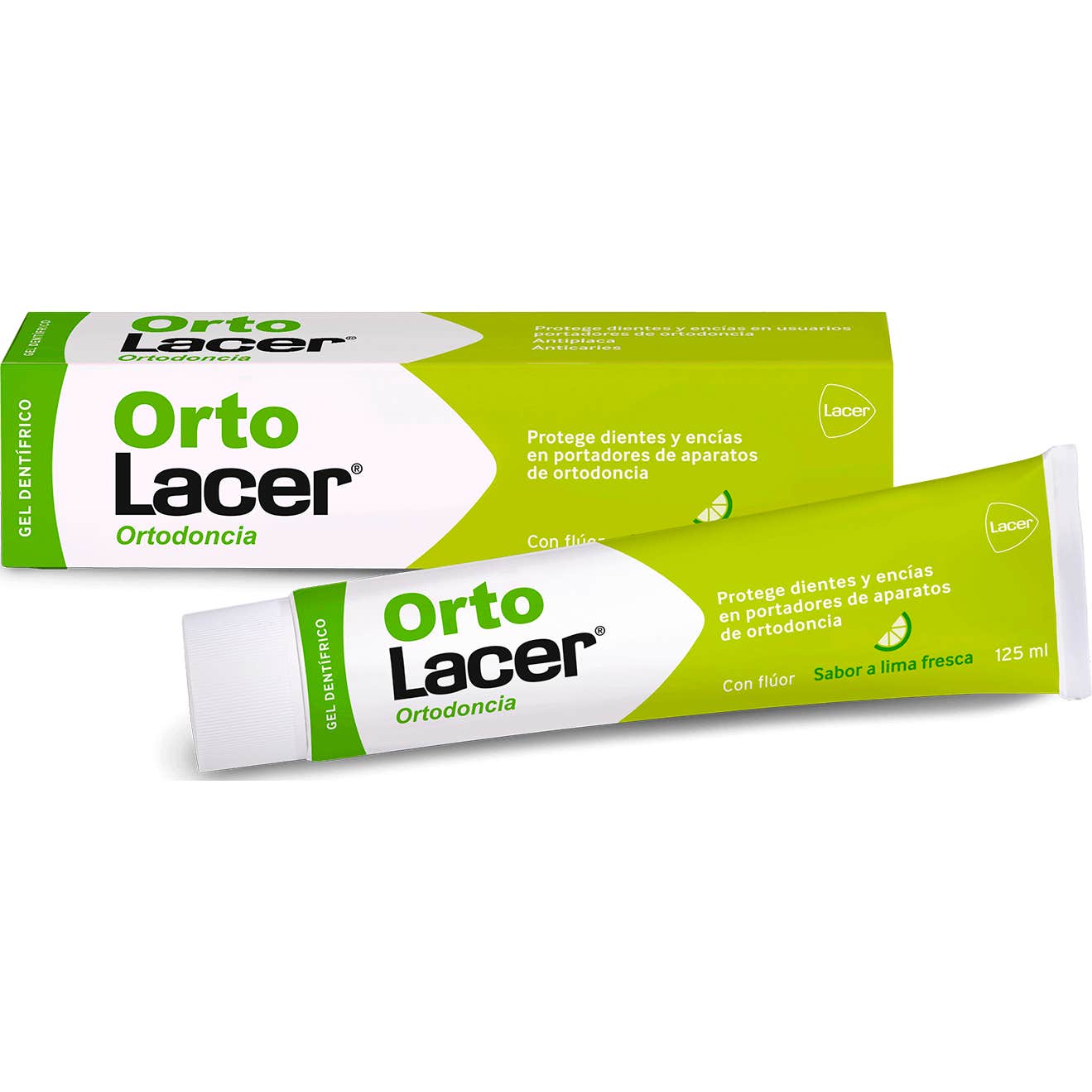 Lacer OrtoLacer Ortodoncia Gel Dentífrico Lima Fresca 125ml
