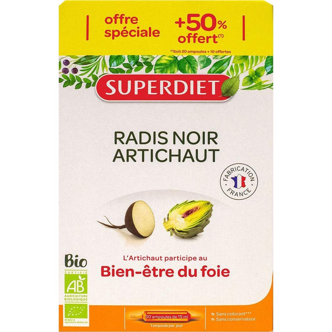 Superdiet Rábano Negro y Alcachofa 15ml 30 Ampollas