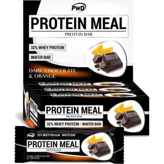 PWD Nutrition Protein Meal Chocolate Negro y Naranja 12x35g