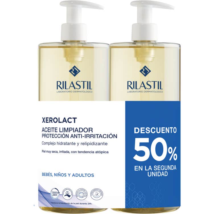 Rilastil Xerolact Aceite Limpiador Pack 2 X 1000 Ml - Imagen 3