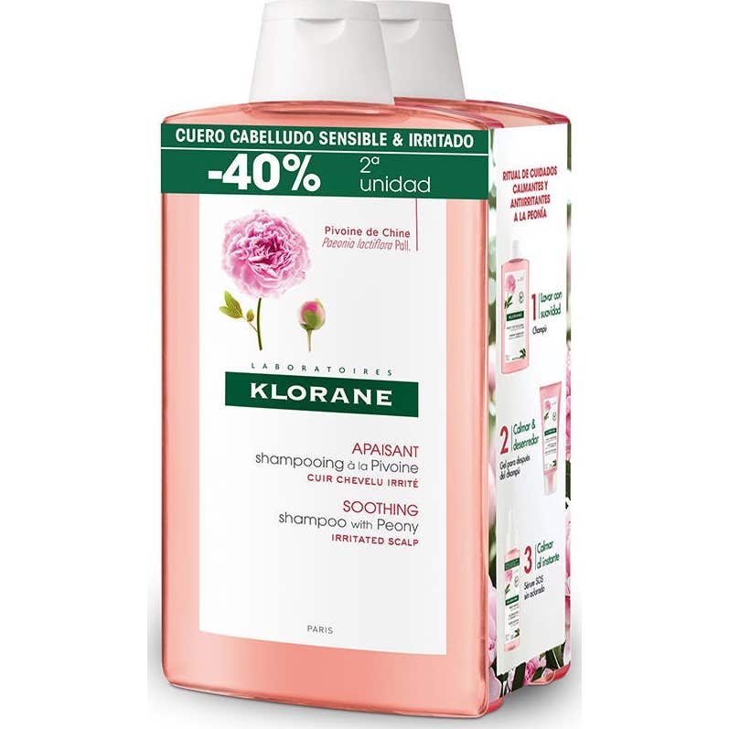 Klorane Champu Peonia 2x400ml
