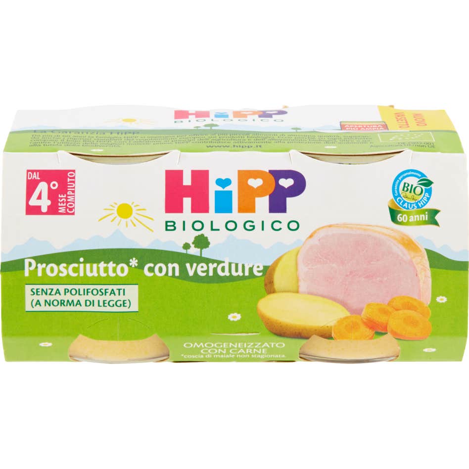 Hipp Bio Papilla Jamón Cocido Verduras 2x80g