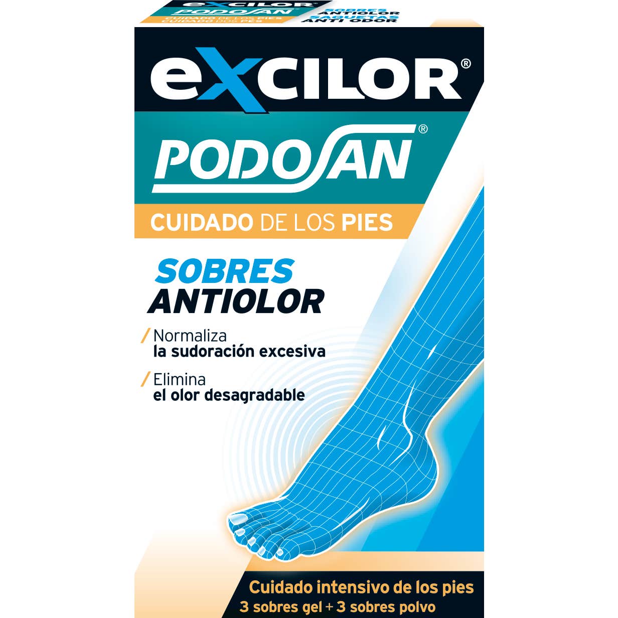 Excilor Podosan Sobres Antiolor Pies 6uds