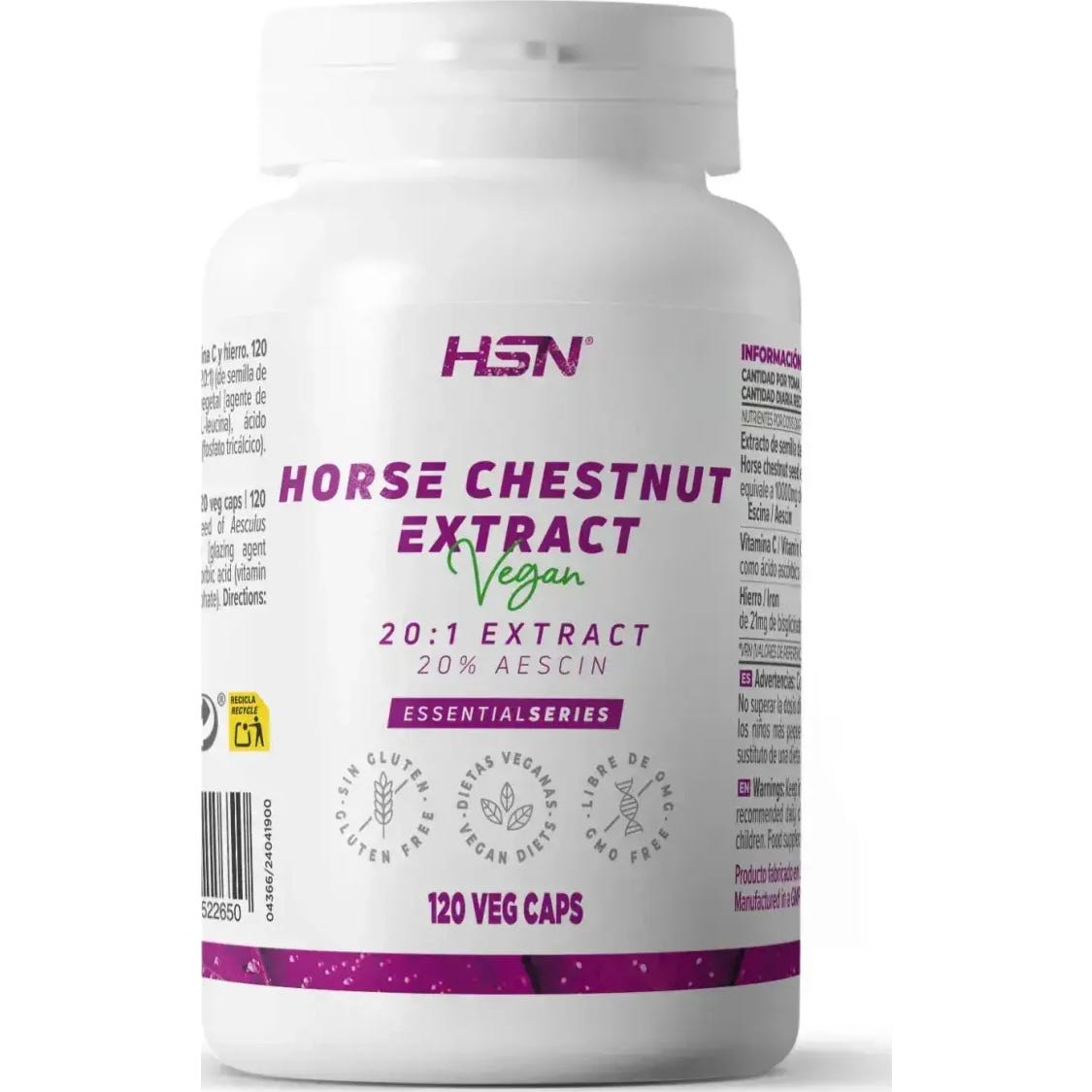 HSN Extracto de Castaño de Indias 20:1 250 mg 120 vcaps | Natural Doctor
