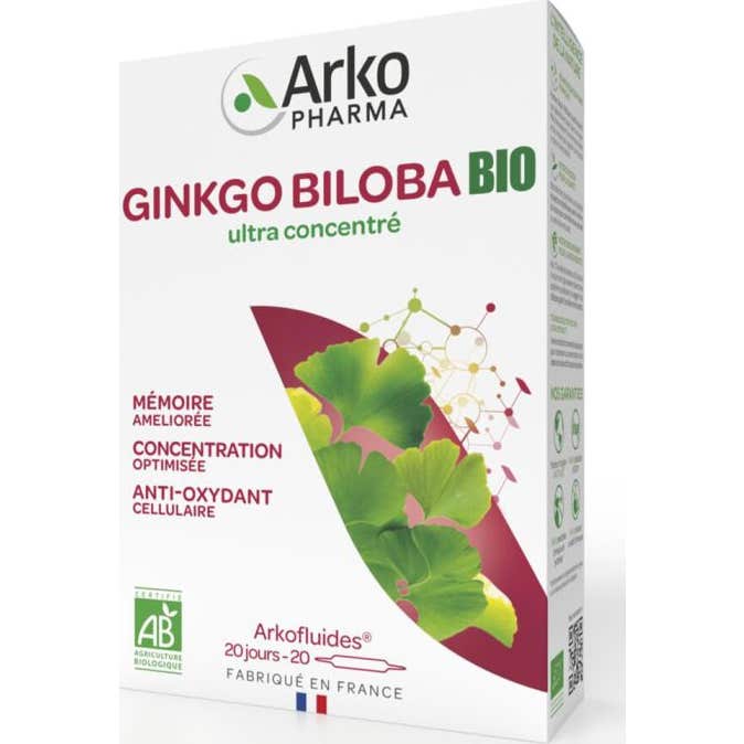 Arkopharma Arkofluidos Ginkgo Biloba BIO 20 ampollas