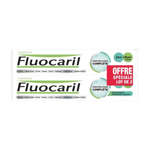 Fluocaril Protección Completa Pasta Dental Zinc+Flúor 145mg 2x75ml