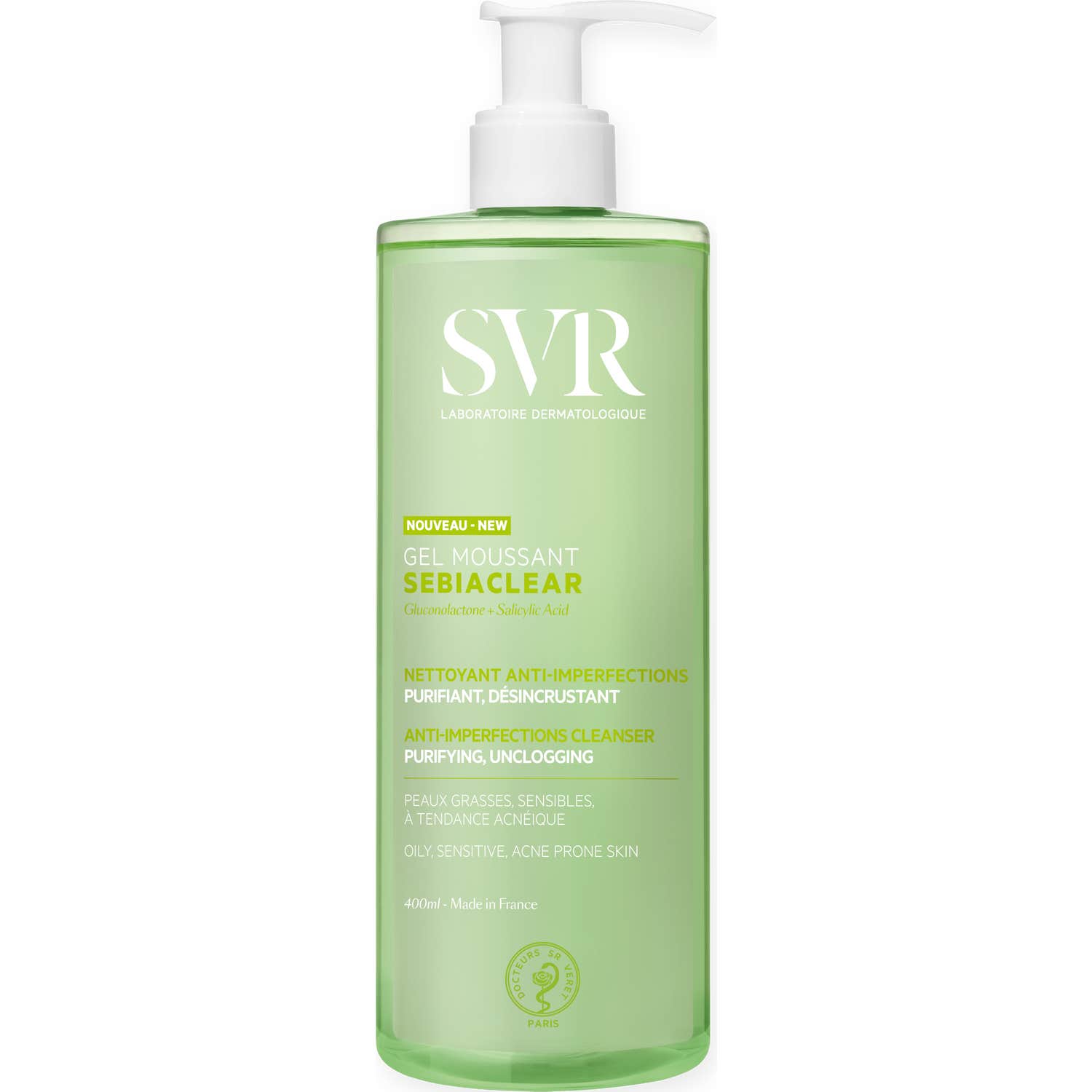 SVR Sebiaclear Gel Moussant Gel Limpiador Anti-imperfecciones 400ml