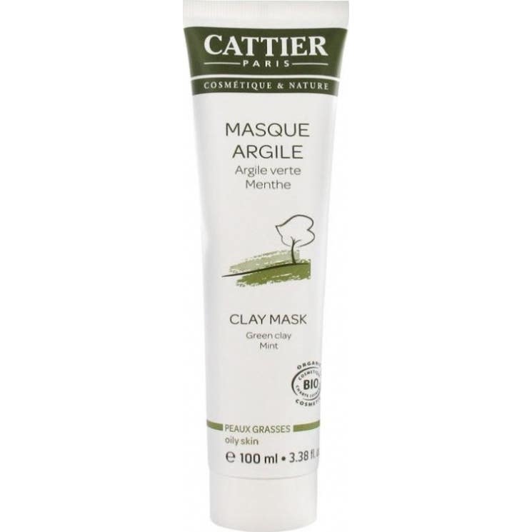 Mascarilla Cattier arcilla verde menta piel grasa 100 ml