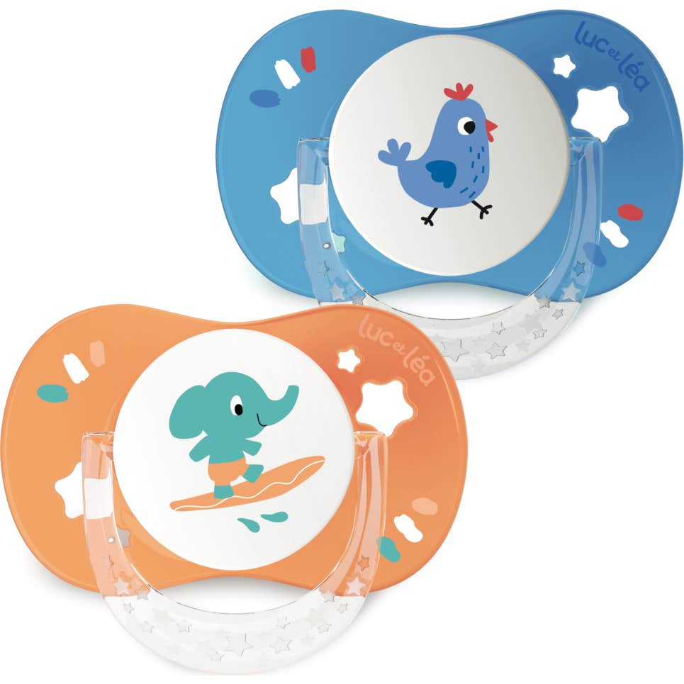 Lut Et Lea Duo Chupete Fisiológico 6-18m Elefante Gallo 2uds