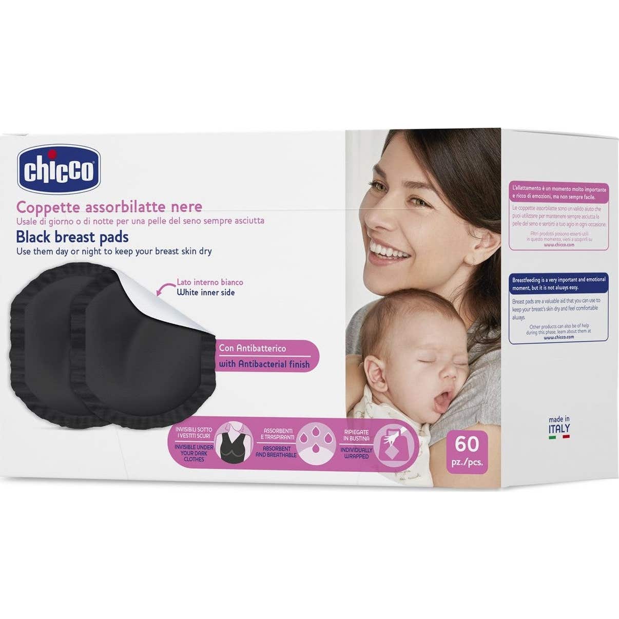 Chicco Discos Absorventes Preto 60 Unidades