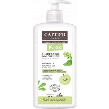 Cattier Champú y gel Ducha Manzana Verde 500 ml