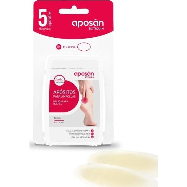 Aposan Apósitos Hidrocoloides Talón Medianos 5uds