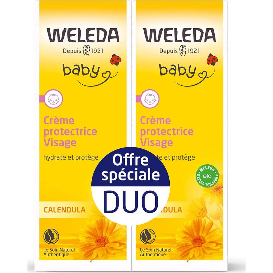 Weleda Baby Dúo Crema Protectora Facial Caléndula 2x50ml