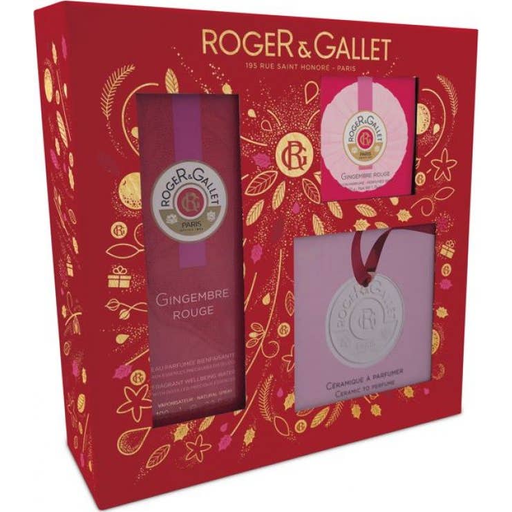 Roger&Gallet Gingembre Rouge Agua de Perfume 100 ml+Jabón 100 g + plato cerámico