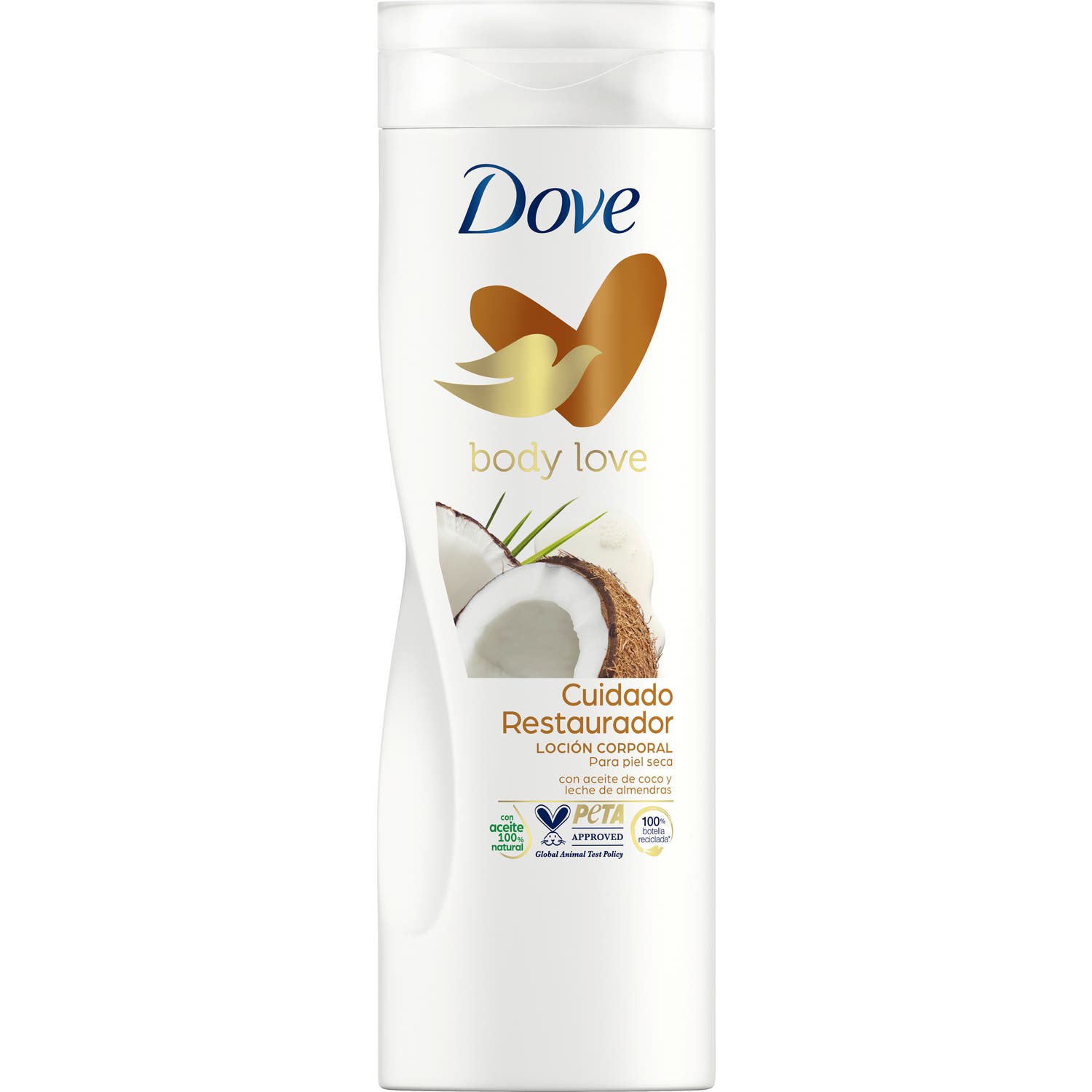 Dove Crema Hidratante Corporal Restauradora Con Aceite De Coco - Pack 3 Unid X 400 Ml - Corporal 100% Natural Y Leche De Almendras Para Piel Seca - Imagen 3