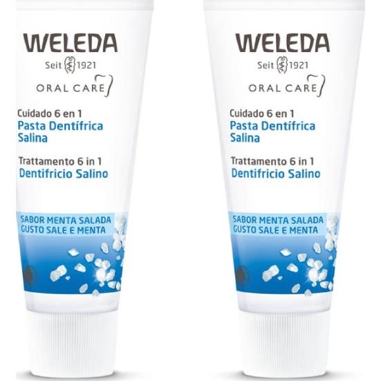 Weleda Pasta Dentífrica Salina Sabor Menta Salada 2x75ml