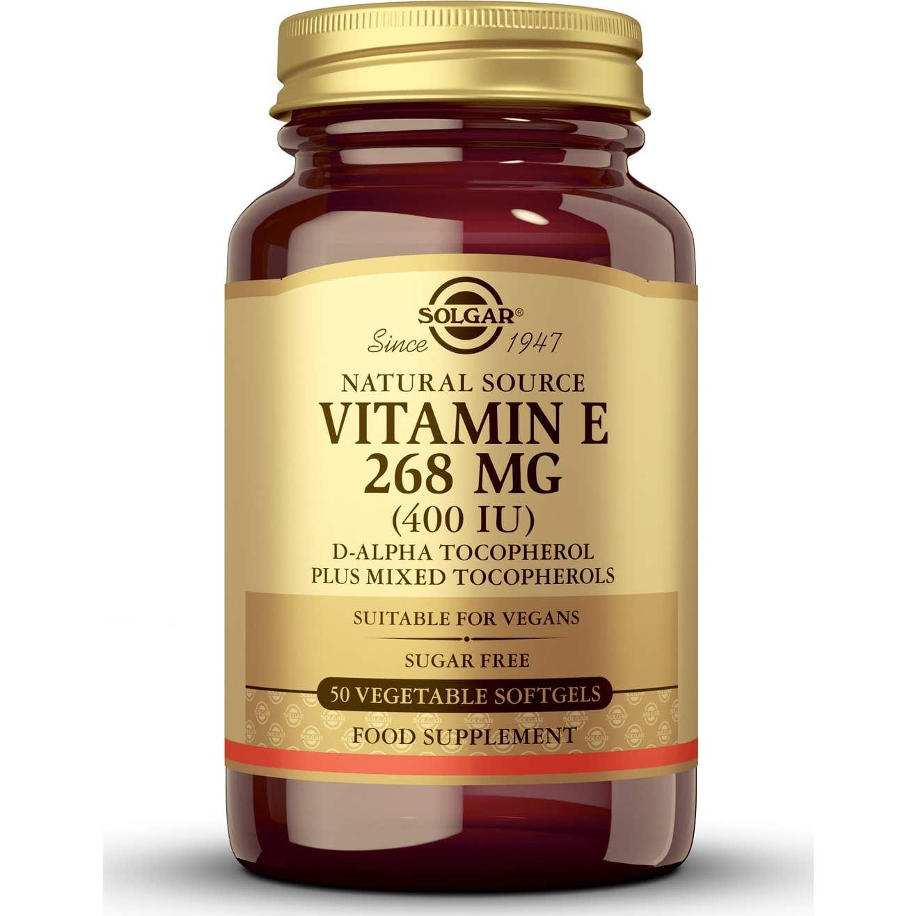 Solgar Oliva/Verde 5 X Vitamina E 400Iu 50 Cápsulas De 268 Mg - Imagen 3
