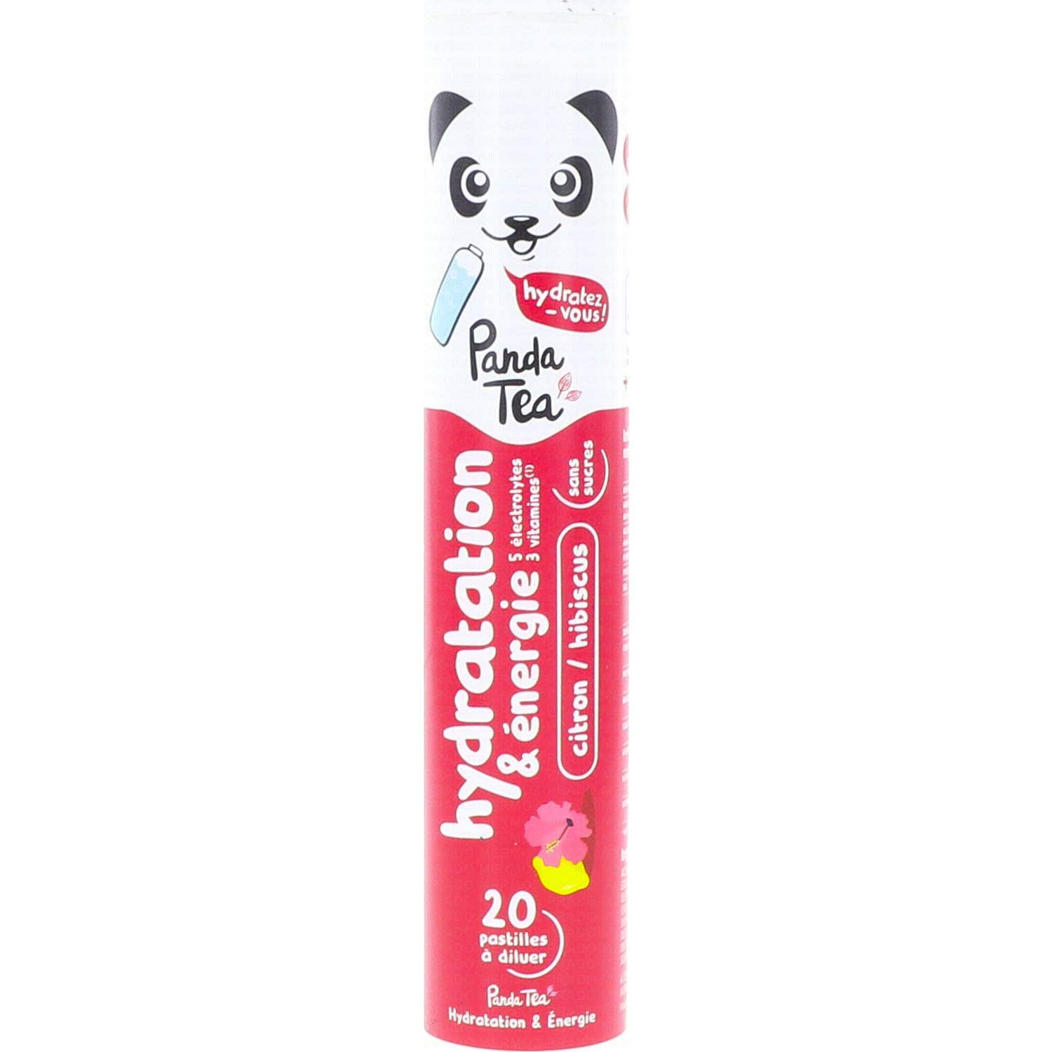 Panda Tea Hydratation et Énergie Citron Hibiscus 20comp