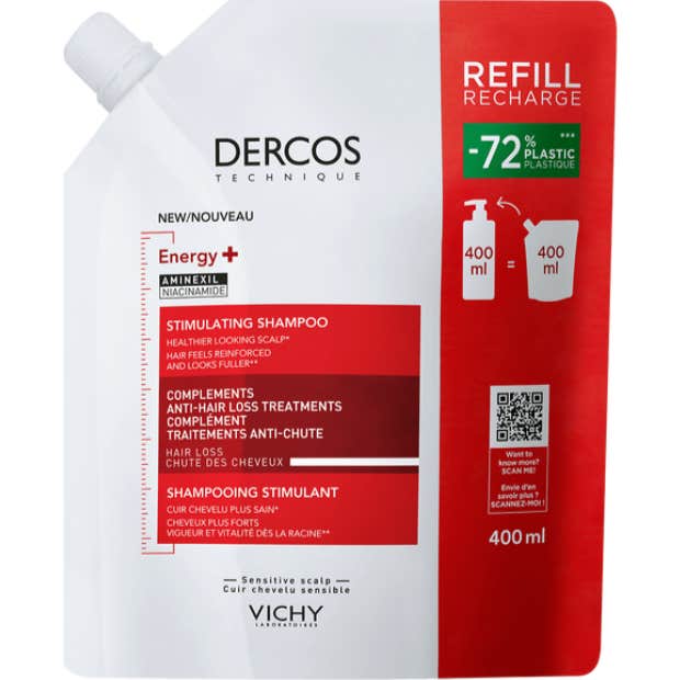 Vichy Dercos Technique Energy+ Champú Estimulante Eco-Recarga 400ml