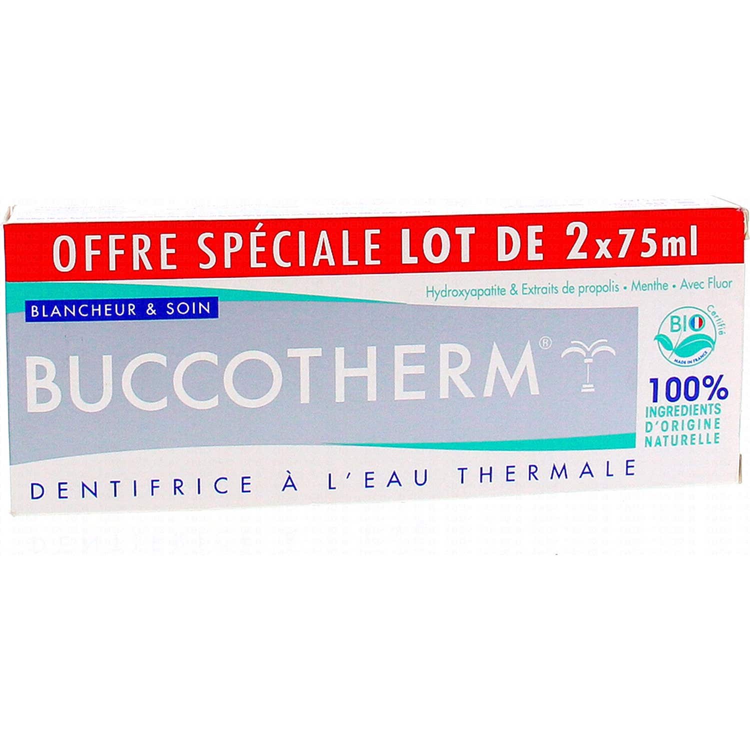Buccotherm Dentífrico Blanqueador Bio 2x75ml