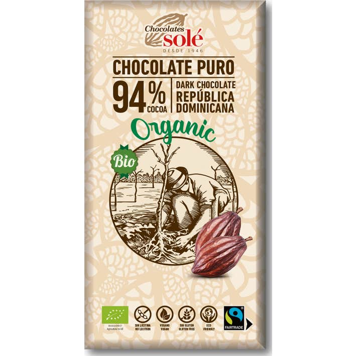 Chocolates Sole Chocolate Negro 94% 100 g