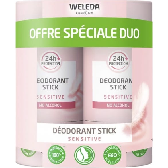Weleda Desodorante Stick 24H Sensitive 2x50 g