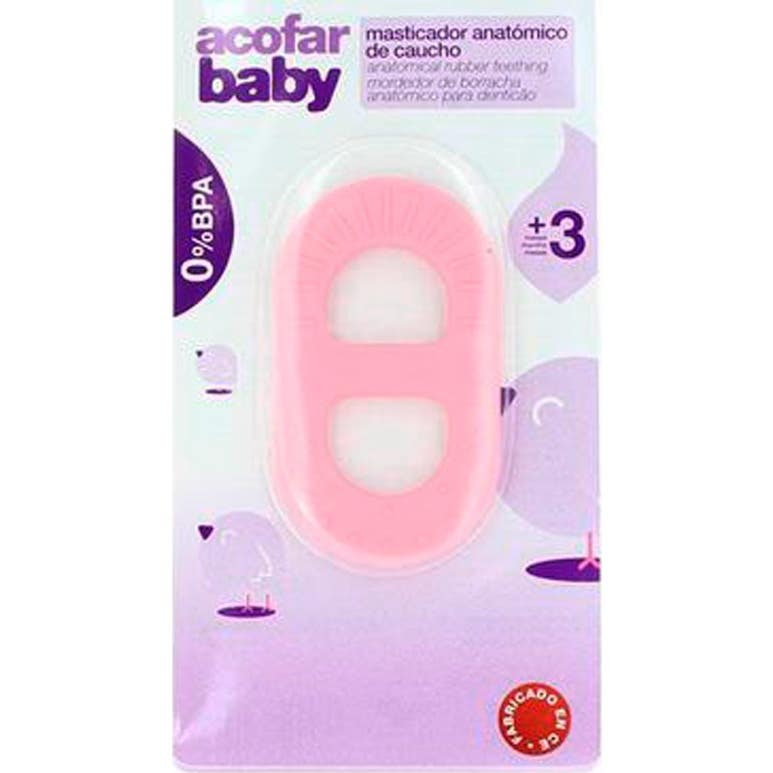 Acofarbaby Mordedor Caucho Rosa 1ud