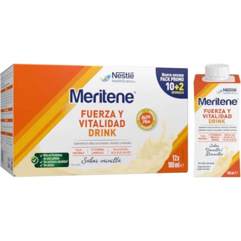 Meritene Fuerza Y Vitalidad Drink Vainilla 12X125 Ml