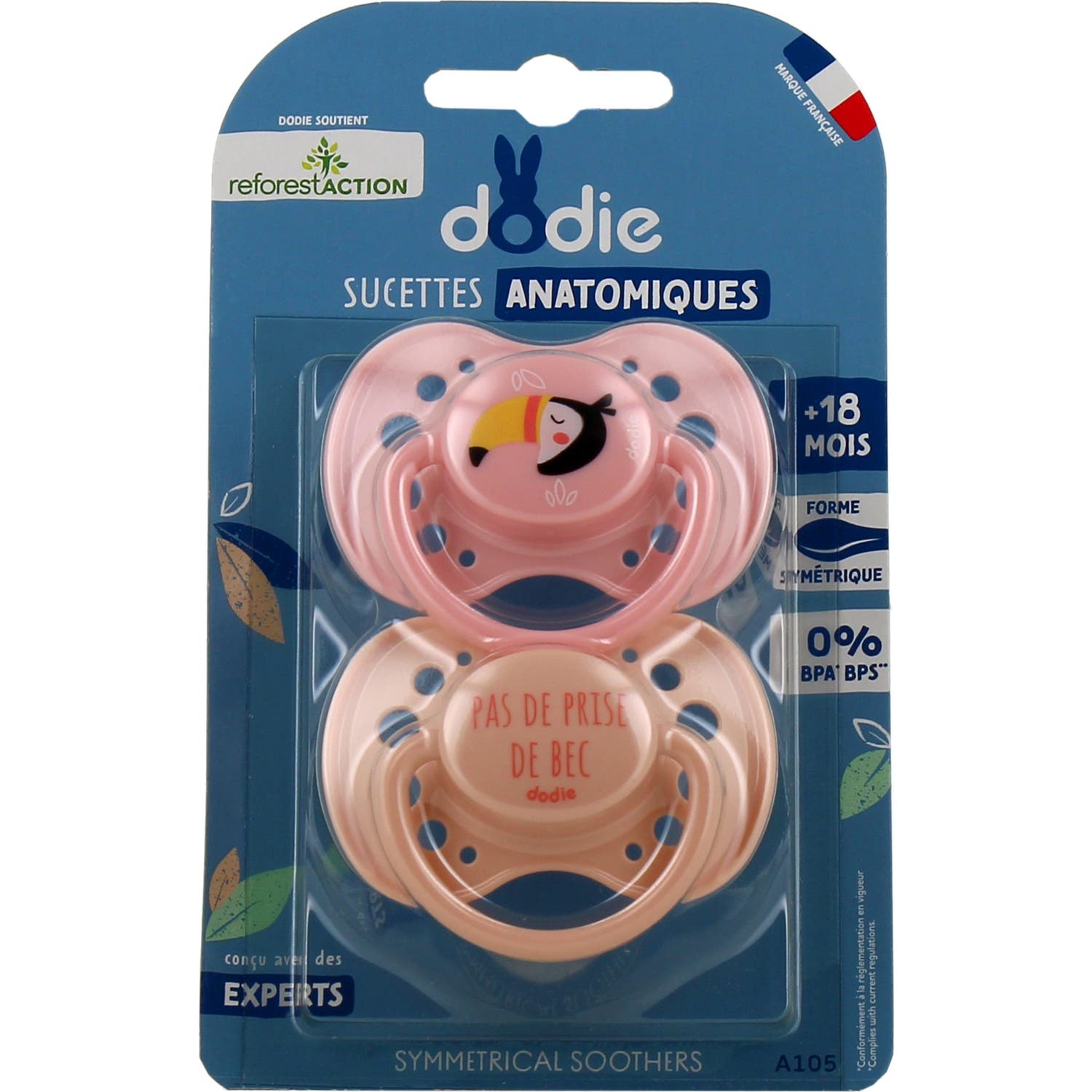 Dodie Chupete Anatómico Tucán 6M+ A105 2uds