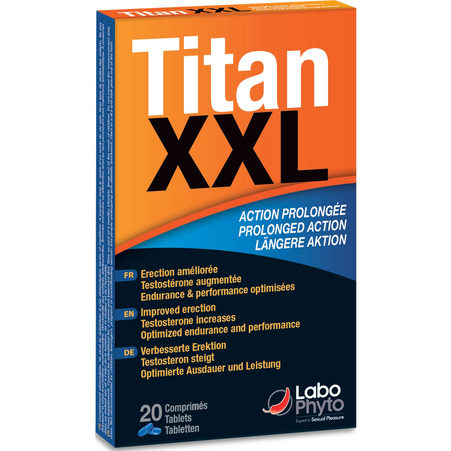 Labophyto- Titan XXL - Estimulante sexual de acción prolongada 20 comprimidos