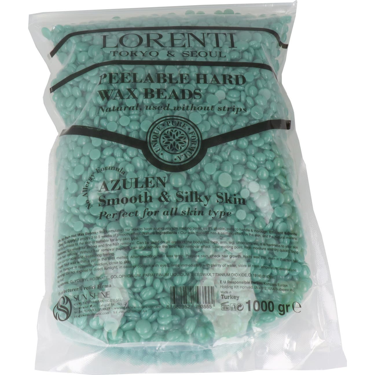 Lorenti Perlas de Cera Depilatoria Azulen 1000 ml